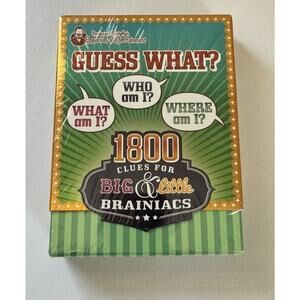 NEW Guess What? 1800 Clues for Big & Little Brainiacs Card Game Trivia Sealed